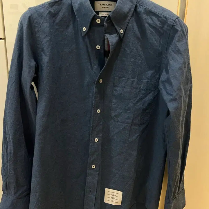 [BUNJANG] Thom Browne 25FW Three-Stripe Cotton Shirt / 25fw 톰브라운 백삼선 청셔츠