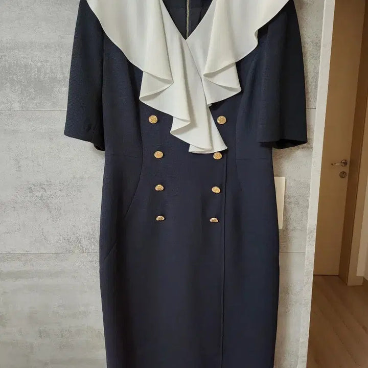 [BUNJANG] Mojo S.phine Navy Frill Dress / [모조에스핀]네이비 프릴원피스 55(거의 새상품)