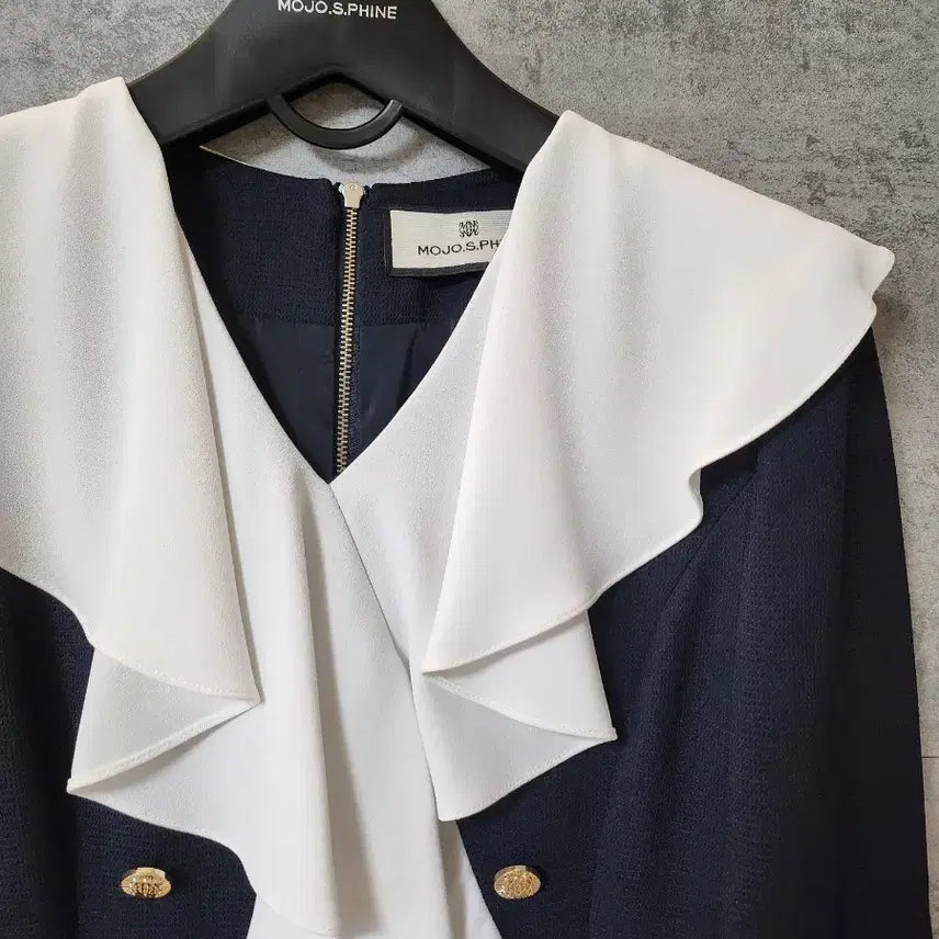 [BUNJANG] Mojo S.phine Navy Frill Dress / [모조에스핀]네이비 프릴원피스 55(거의 새상품)