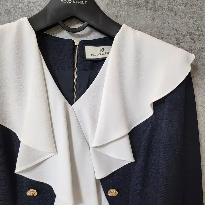 [BUNJANG] Mojo S.phine Navy Frill Dress / [모조에스핀]네이비 프릴원피스 55(거의 새상품)