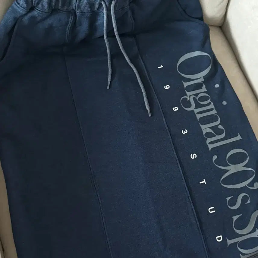 [BUNJANG] 1993 Studio Original Sweat Long Skirt - Navy / 1993스튜디오 오리지널 스웨트 롱 스커트_네이비