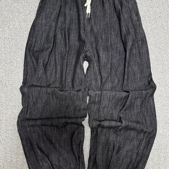 [BUNJANG] Vintage Wide Balloon String Jogger Pants / 