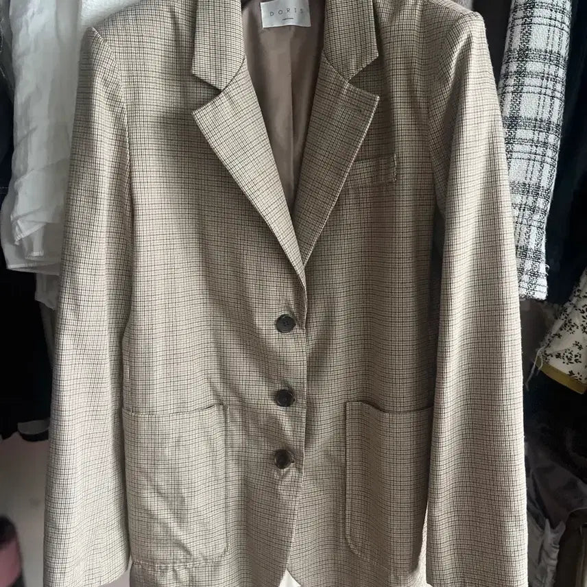 [BUNJANG] Doris Check Pattern Oversized Jacket / Doris 체크 패턴 오버핏 자켓