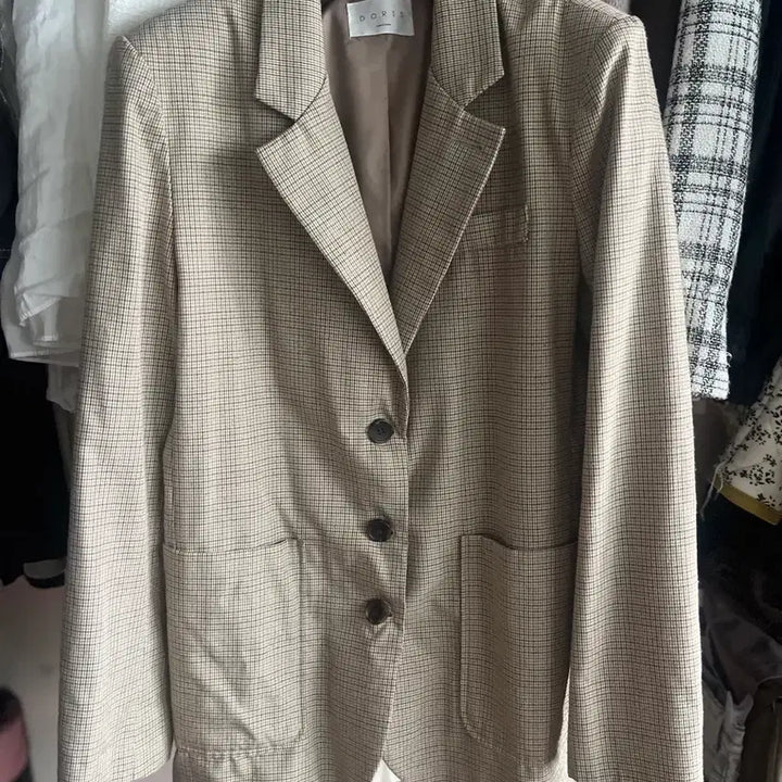 [BUNJANG] Doris Check Pattern Oversized Jacket / Doris 체크 패턴 오버핏 자켓