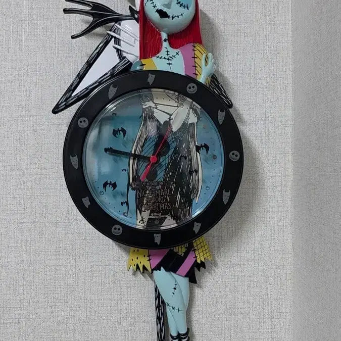 [BUNJANG] Disney Nightmare Before Christmas Jack &amp; Sally Wall Clock / 디즈니 크리스마스의 악몽 잭&amp;샐리 벽시계