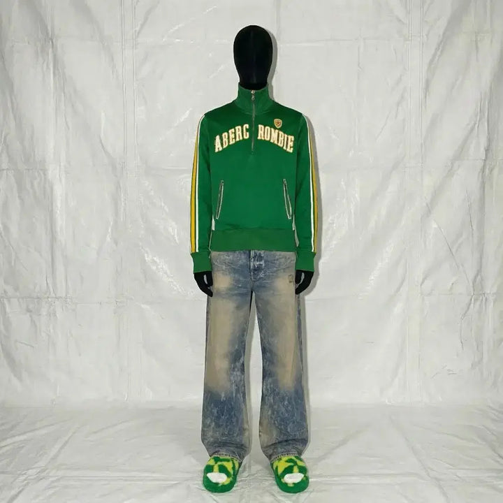 [BUNJANG] Abercrombie &amp; Fitch Half Zip Up Jersey / abercrombie half zip up jersey
