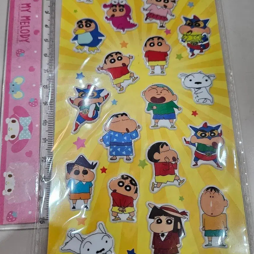 [BUNJANG] Crayon Shin-chan Embossed Sticker Set (Japan) / 일본 짱구 스티커 엠보싱