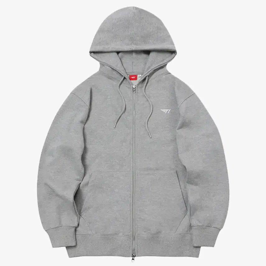 [BUNJANG] T1 Logo Gray Hoodie Jacket / T1 로고 회색 후드집업