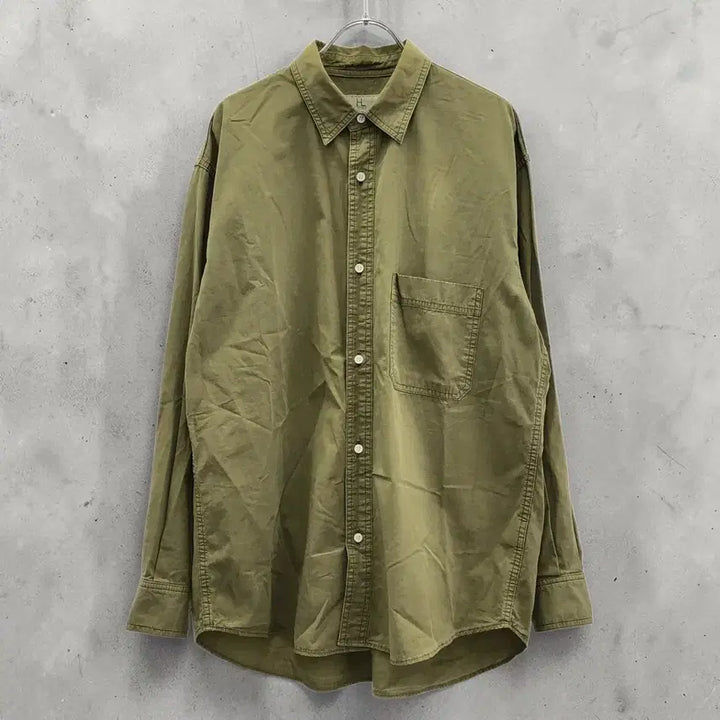 [BUNJANG] Heril Ripstop Workshirt Khaki / 헤릴 립스탑 워크셔츠 카키