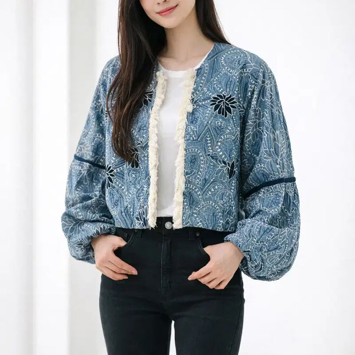 [BUNJANG] ZARA Fringe Open Cardigan Jacket / [여자 90 (S)]자라 오픈형 프린지 가디건 자켓