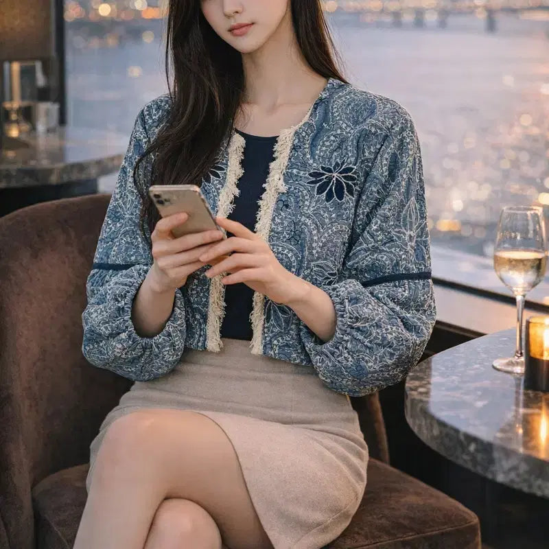 [BUNJANG] ZARA Fringe Open Cardigan Jacket / [여자 90 (S)]자라 오픈형 프린지 가디건 자켓