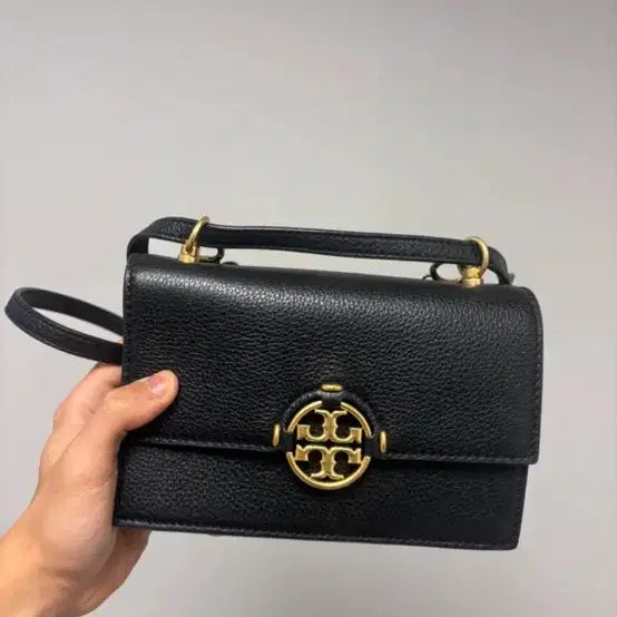 [BUNJANG] Tory Burch Black Leather Mini Crossbody Bag / 토리버치 블랙 레더 미니 크로스백