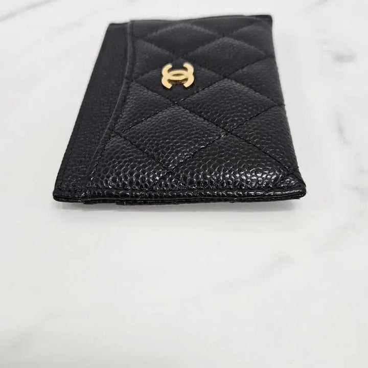 [BUNJANG] Chanel Caviar Card Holder Black Gold Hardware / 샤넬 캐비어 카드지갑 블랙 금장