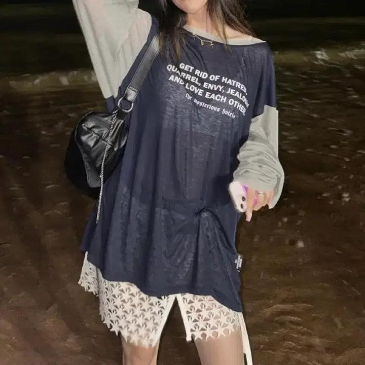 [BUNJANG] The Mysterious Hotel See-Through Tee / 더미스테리어스호텔 시스루 티