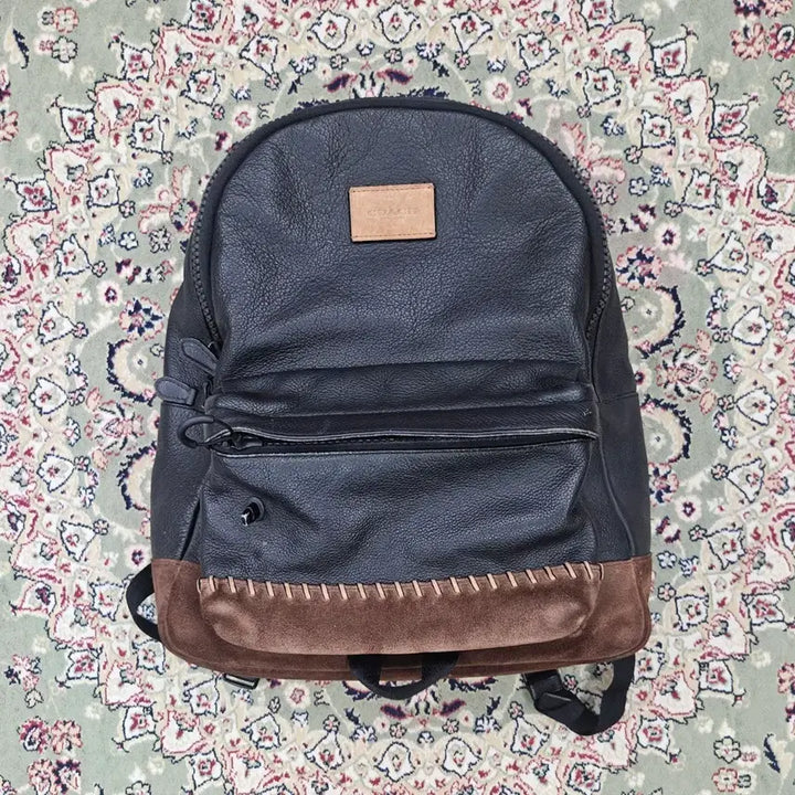 [BUNJANG] Coach Modern Varsity Black Backpack / [최종할인] 코치 모던 바시티 블랙 백팩
