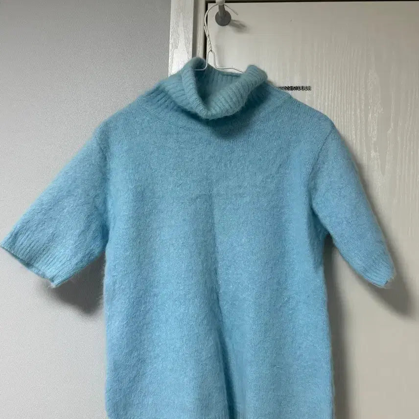 [BUNJANG] Angora Short Sleeve Knit Top / 앙고라 반팔 니트