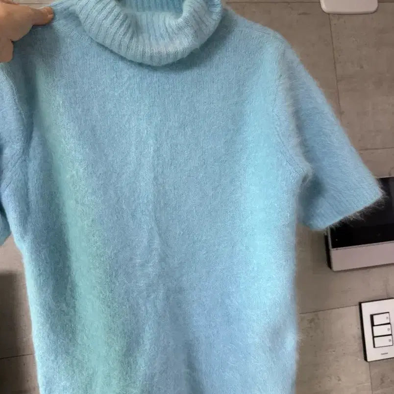 [BUNJANG] Angora Short Sleeve Knit Top / 앙고라 반팔 니트
