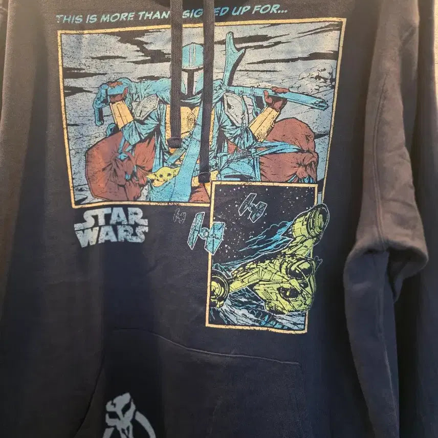 [BUNJANG] Star Wars Mandalorian Hooded T-shirt / 스타워즈 정품. 만달로리안 후드티. 미착!