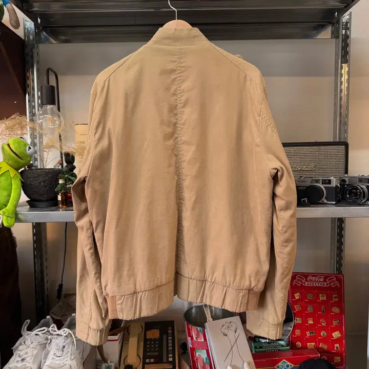 [BUNJANG] Calvin Klein Double Collar Two-Pocket Bomber Jacket / 캘빈 클라인 이중카라 투포켓 봄버 자켓