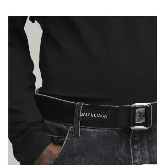 [BUNJANG] Balenciaga Army Fabric Belt - Black / 발렌시아가 아미 패브릭 벨트 블랙