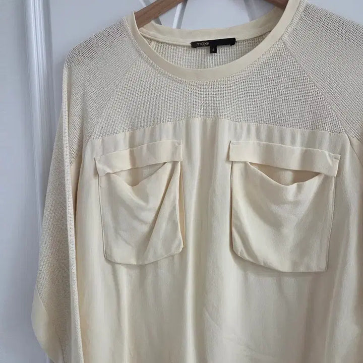[BUNJANG] Maje Ivory Pocket T-shirt / 55~66 마쥬 아이보리 포켓 티 (maje)