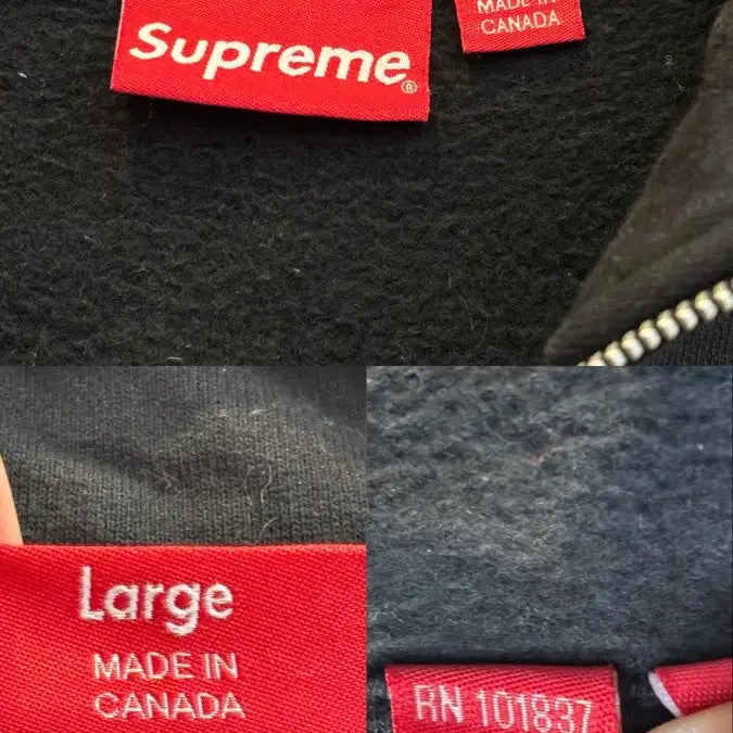 [BUNJANG] Supreme Two-Tone Half Zip Sweatshirt / 17fw 슈프림 투톤 하프 집업 스웻셔츠