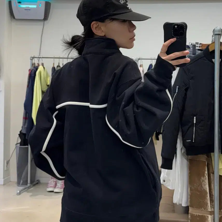 [BUNJANG] Supreme Two-Tone Half Zip Sweatshirt / 17fw 슈프림 투톤 하프 집업 스웻셔츠