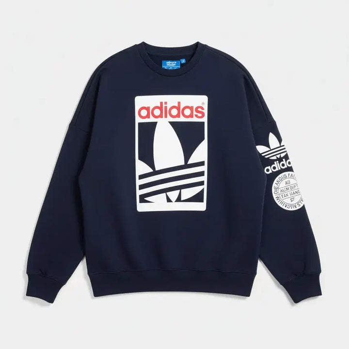 [BUNJANG] Adidas STR Graphic Sweatshirt / 여성85/ 아디다스 STR 그래프 맨투맨티 NV 19-108
