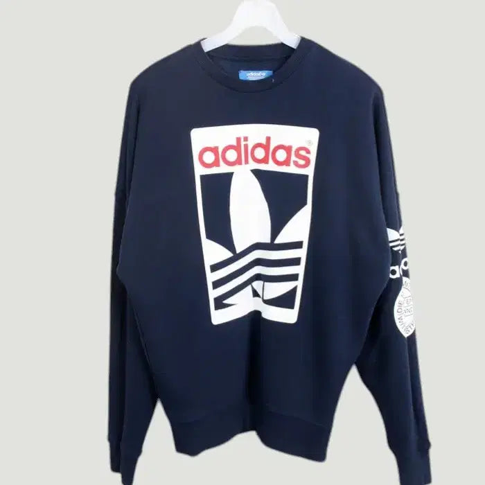 [BUNJANG] Adidas STR Graphic Sweatshirt / 여성85/ 아디다스 STR 그래프 맨투맨티 NV 19-108