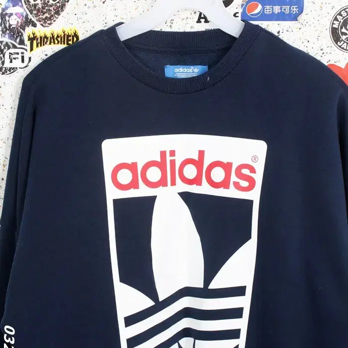 [BUNJANG] Adidas STR Graphic Sweatshirt / 여성85/ 아디다스 STR 그래프 맨투맨티 NV 19-108