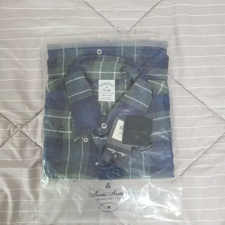 [BUNJANG] Brooks Brothers Linen Check Shirt / 브룩스브라더스 린넨 체크 셔츠 m