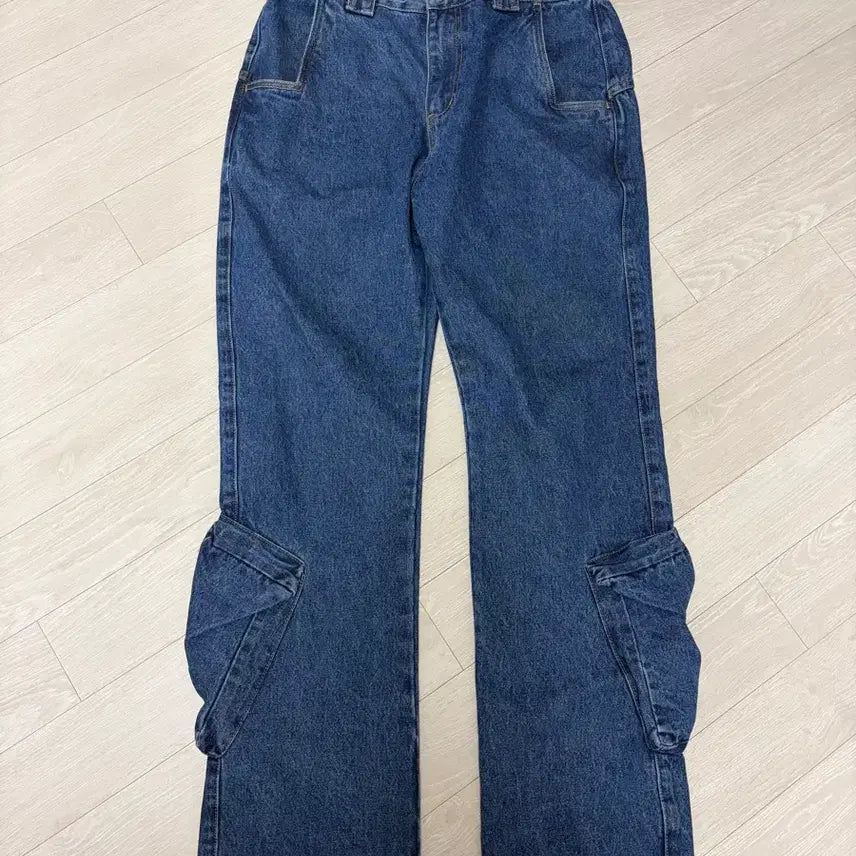 [BUNJANG] Plastic Product MPa Angled Cargo Zipper Pants M / 플라스틱프로덕트 MPa 앵글 카고 지퍼 팬츠 청바지 M