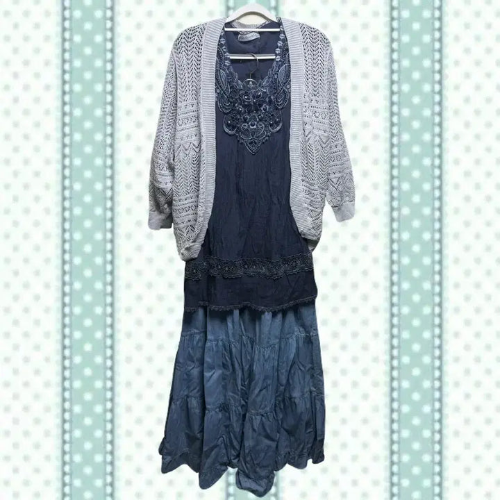 [BUNJANG] Morigirl Hippie Hagumi Coordi Set / 모리걸 히피 하구미 코디 세트