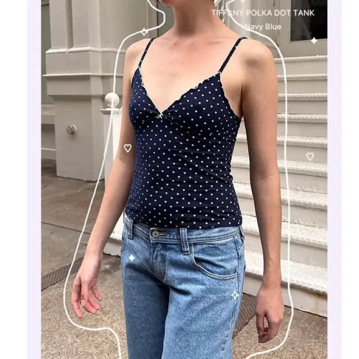 [BUNJANG] Brandy Melville Dot Bustier Top / 브랜디멜빌 도트 나시 뷔스티에