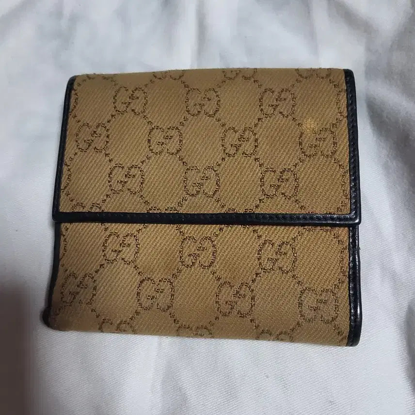 [BUNJANG] Gucci GG Logo Bifold Wallet Brown / 구찌 GG 로고 반지갑 브라운