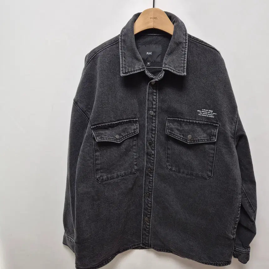 [BUNJANG] PLAK Black Denim Jacket - Size M / (195) 플랙 흑청 데님자켓