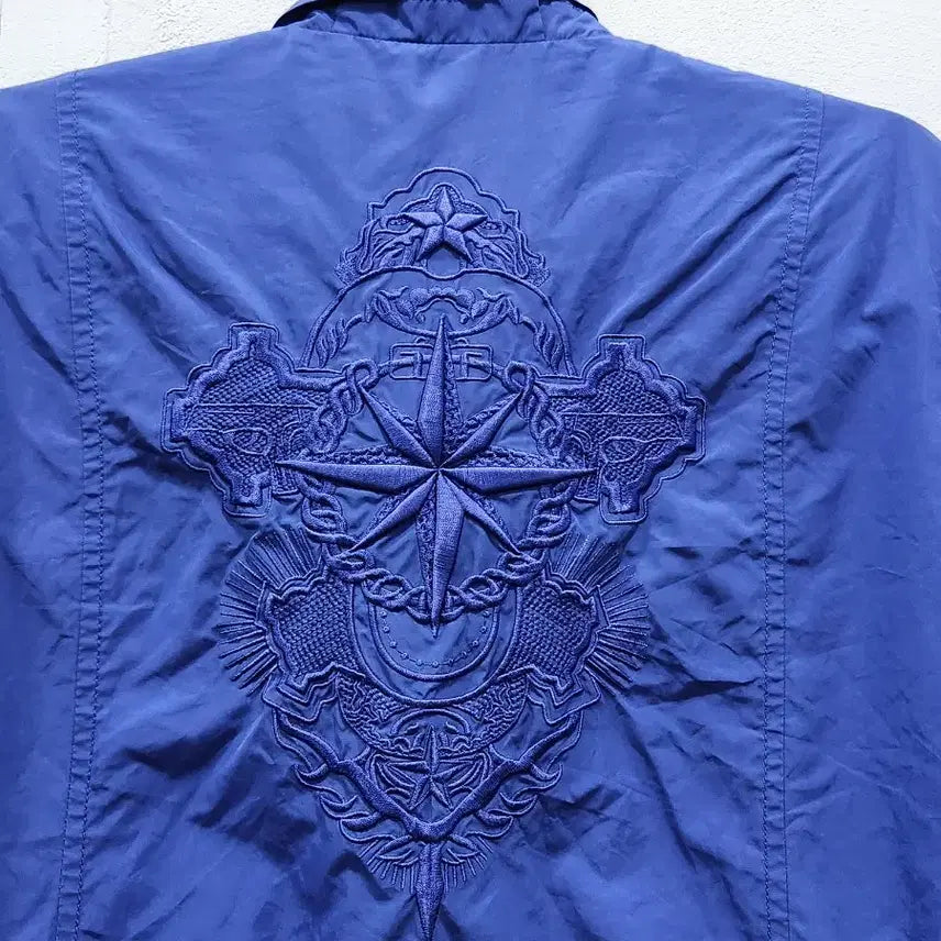[BUNJANG] Crocodile Blue Windbreaker Parka Jacket (Women&