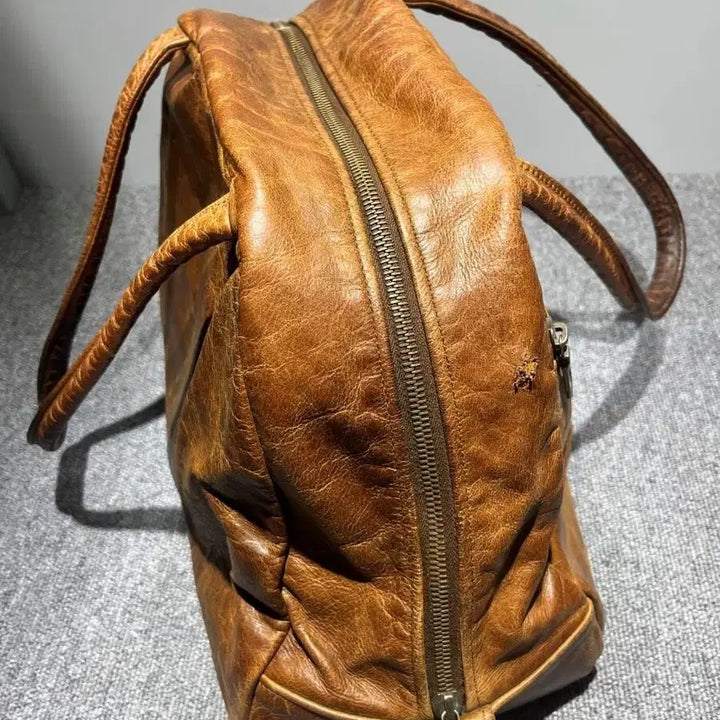[BUNJANG] Jas M.B. Vintage Leather Bowling Bag / Jas M.B 빈티지가공 레더 볼링백 포터 장인 가죽 추천