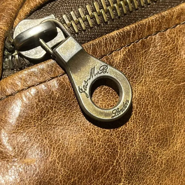 [BUNJANG] Jas M.B. Vintage Leather Bowling Bag / Jas M.B 빈티지가공 레더 볼링백 포터 장인 가죽 추천