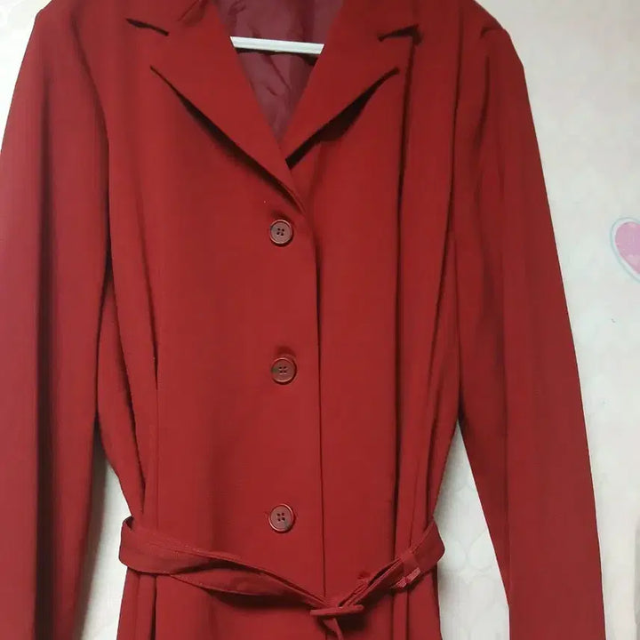 [BUNJANG] Red Long Shirt Dress / 레드 롱 셔츠 원피스