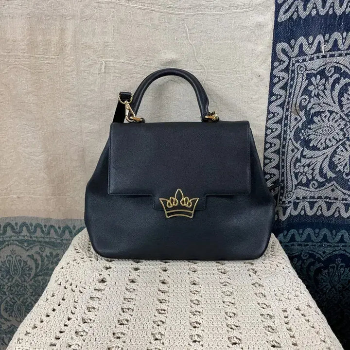[BUNJANG] J.ESTINA Gold Crown Tote Crossbody Bag / [F] 제이에스티나 금장 왕관 토트백 크로스백 가방