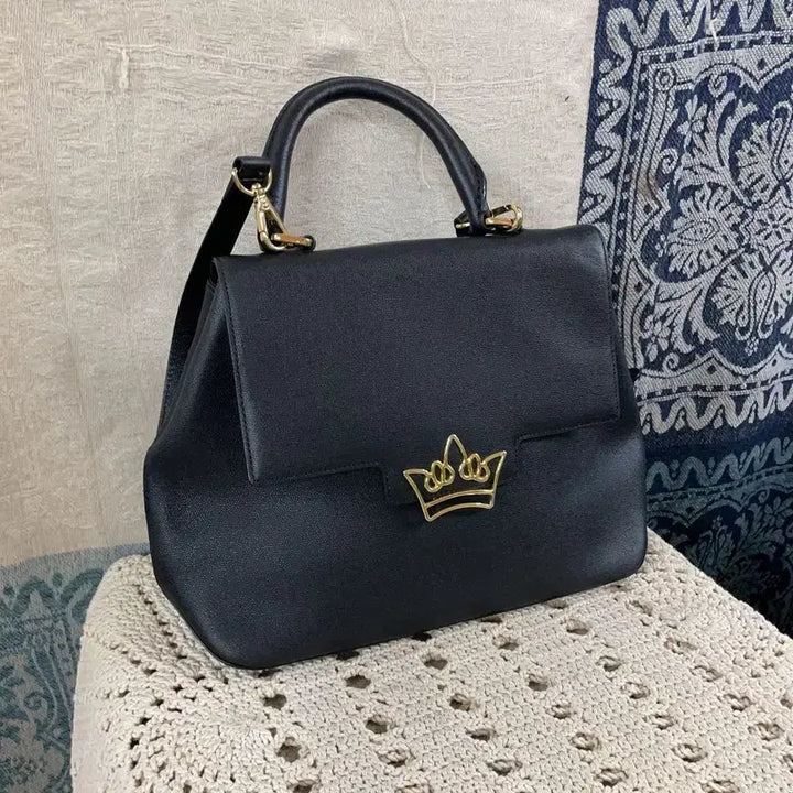 [BUNJANG] J.ESTINA Gold Crown Tote Crossbody Bag / [F] 제이에스티나 금장 왕관 토트백 크로스백 가방