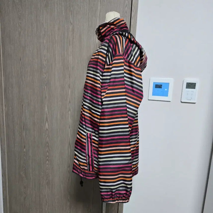 [SOLD OUT] 소니아리키엘 컬러풀 스트라이프 후드 바람막이 자켓
