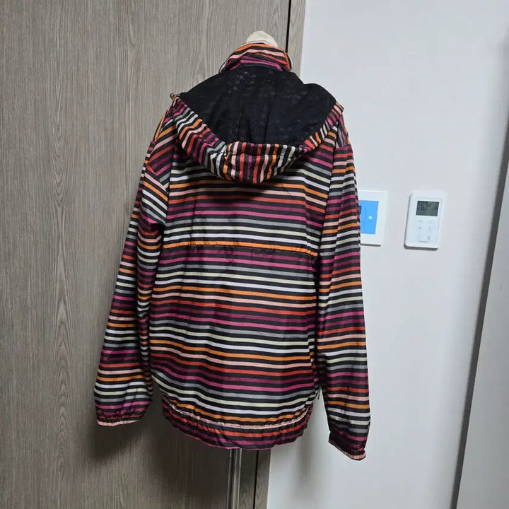 [SOLD OUT] 소니아리키엘 컬러풀 스트라이프 후드 바람막이 자켓