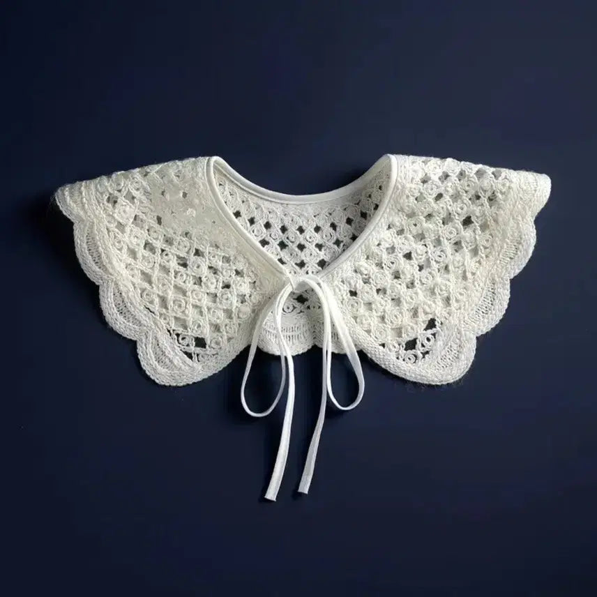 [BUNJANG] Lace Detachable Collar White / 레이스 덧칼라 화이트 넥카라