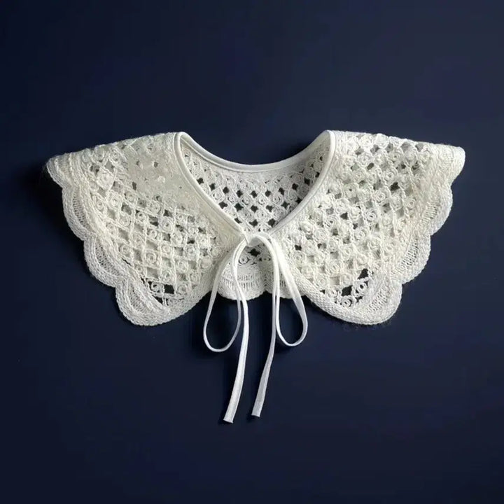 [BUNJANG] Lace Detachable Collar White / 레이스 덧칼라 화이트 넥카라