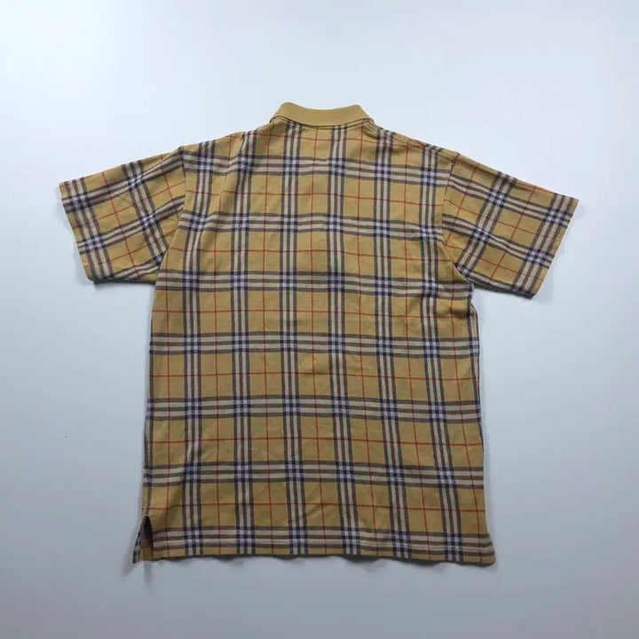 [BUNJANG] Burberry Archive Beige Nova Check Polo Shirt (M) / 버버리 아카이브 베이지 노바체크 피케이 티셔츠 (M)
