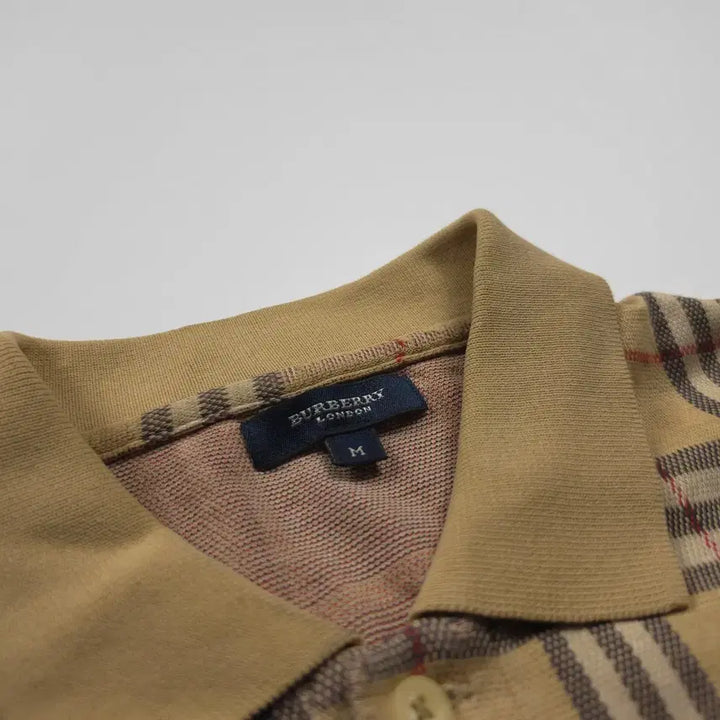 [BUNJANG] Burberry Archive Beige Nova Check Polo Shirt (M) / 버버리 아카이브 베이지 노바체크 피케이 티셔츠 (M)