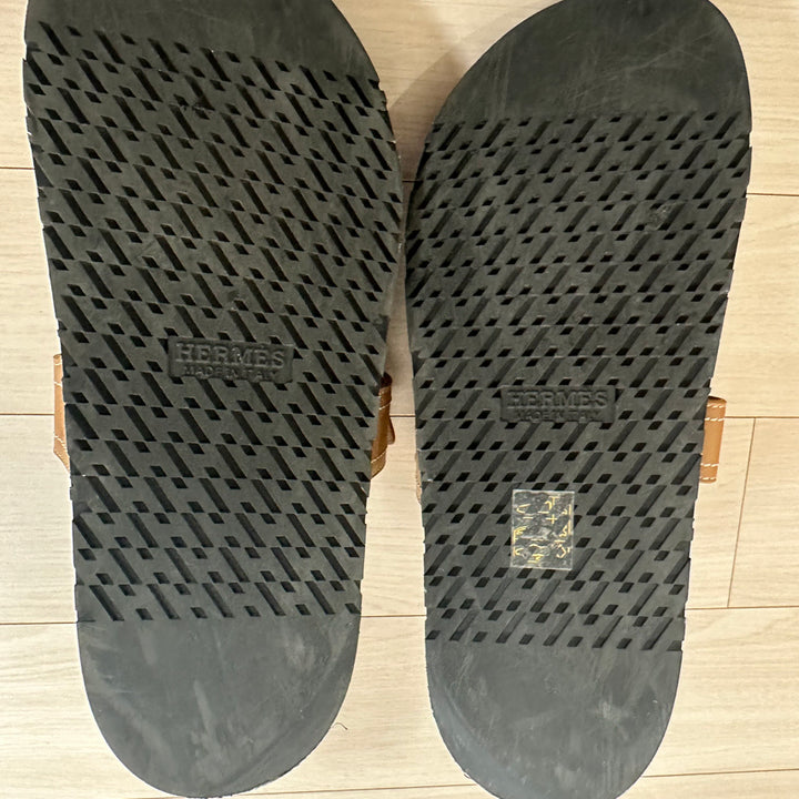 [BUNJANG] Hermes Chypre Stitch Slippers (Size 41) / 에르메스 시프레 스티치 슬리퍼 (41 사이즈)