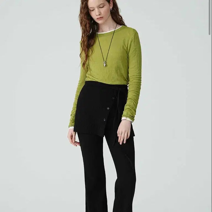 [BUNJANG] On&amp;On Layered Skirt Pants Black / 온앤온 레이어드 스커트 팬츠 블랙